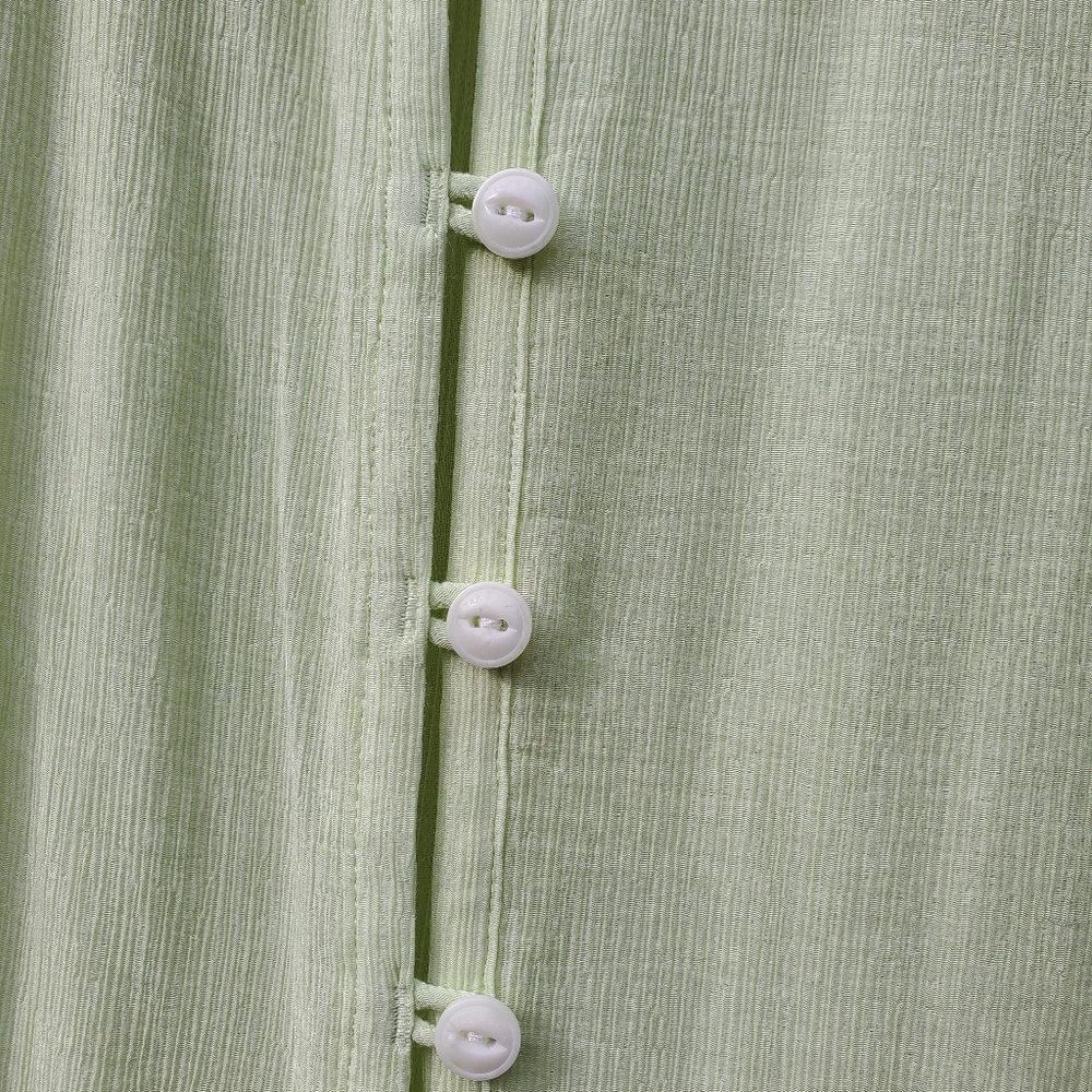 rag & bone Light Libby Tiered Seam Crinkle Dress In Luna Moth Green - Picture 14 of 16